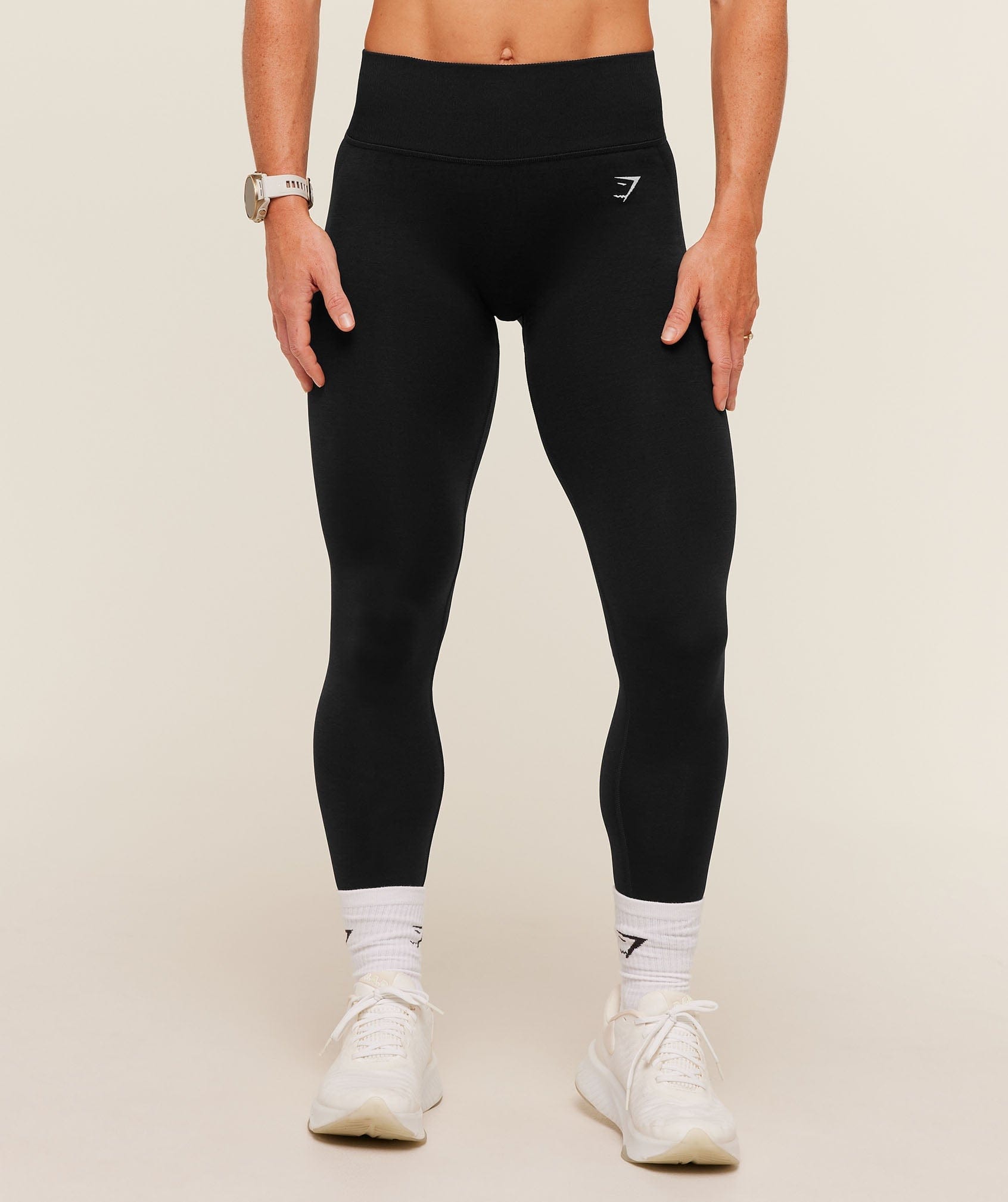 Women's Gymshark Interval Seamless Leggings Black
