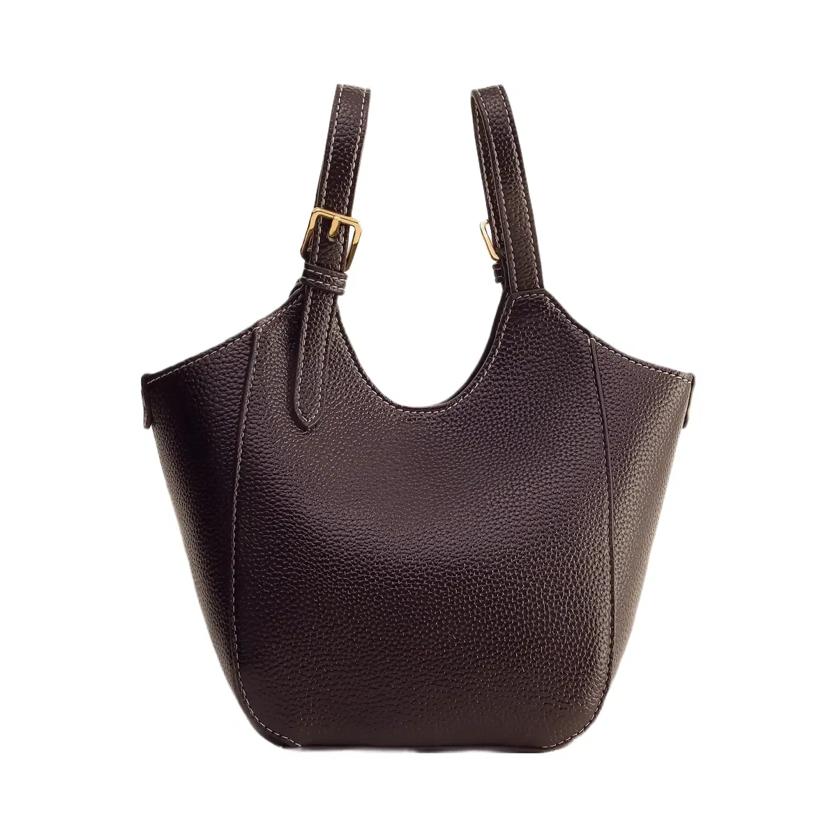 Jw Pei Ines Padlock Tote Bag Dark Brown