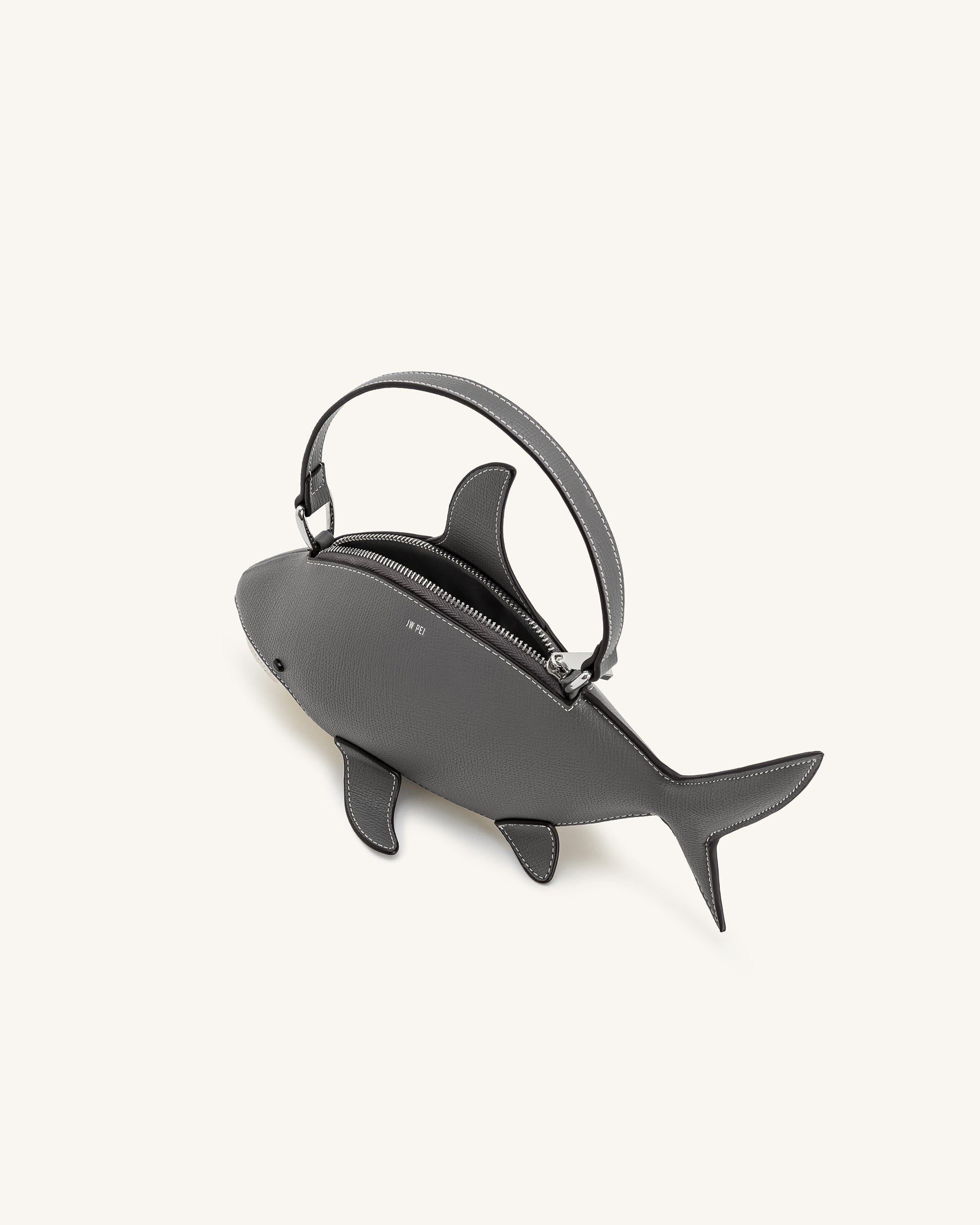 Jw Pei Nerys Shark Look Top Handle Bag Grey