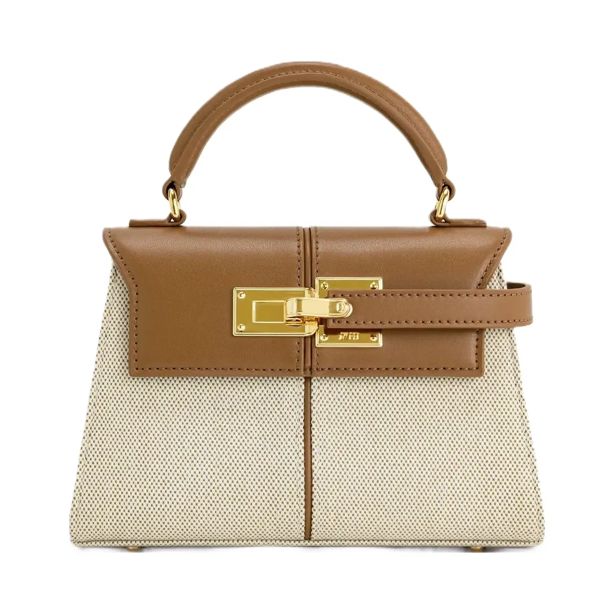 Jw Pei Elise Top Handle Bag Brown Canvas