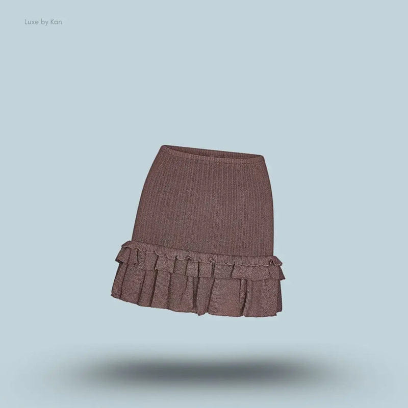 Skims Sheer Knit Ruffle Mini Skirt