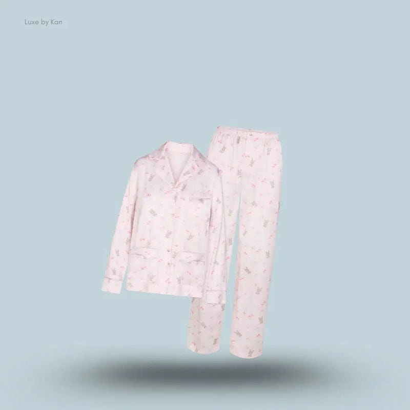 Skims Woven Shine Long Sleep Set – Barely Pink Snack Bag