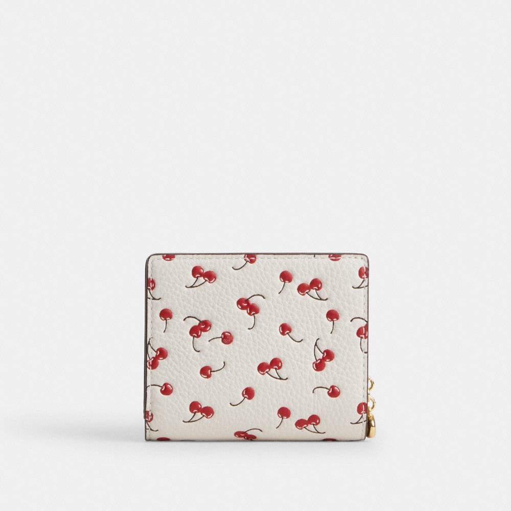 Snap Wallet With Cherry Print