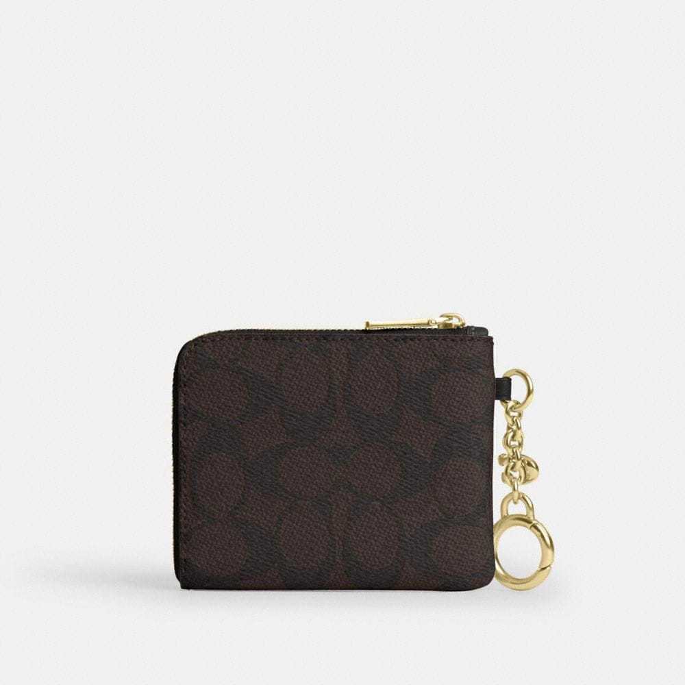 Small Corner Zip Wallet In Signature Canvas