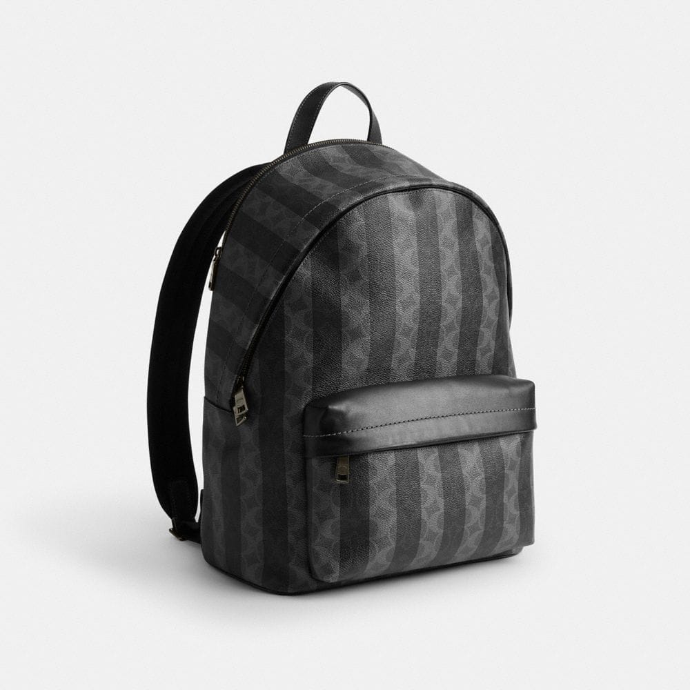 Taylor Backpack In Signature Canvas With Stripes
