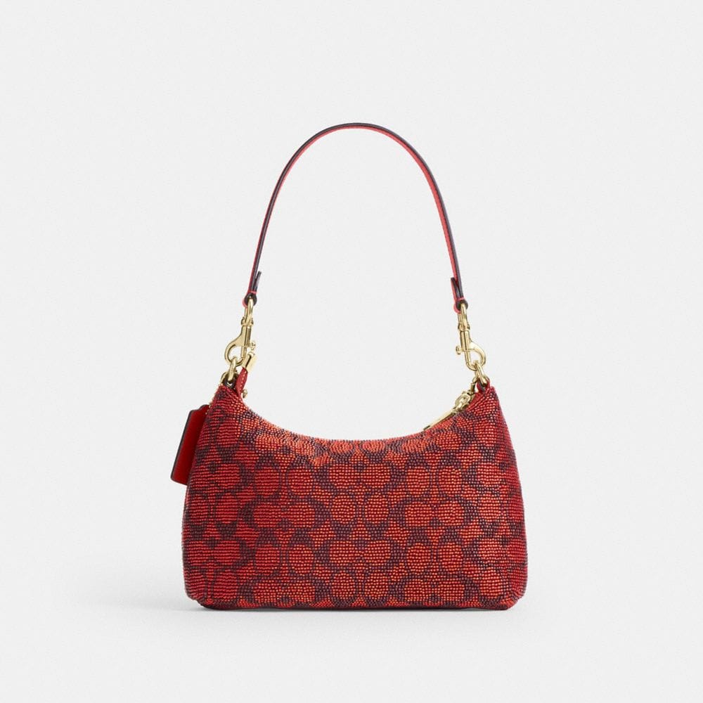 Teri Shoulder Bag In Signature Beaded Satin