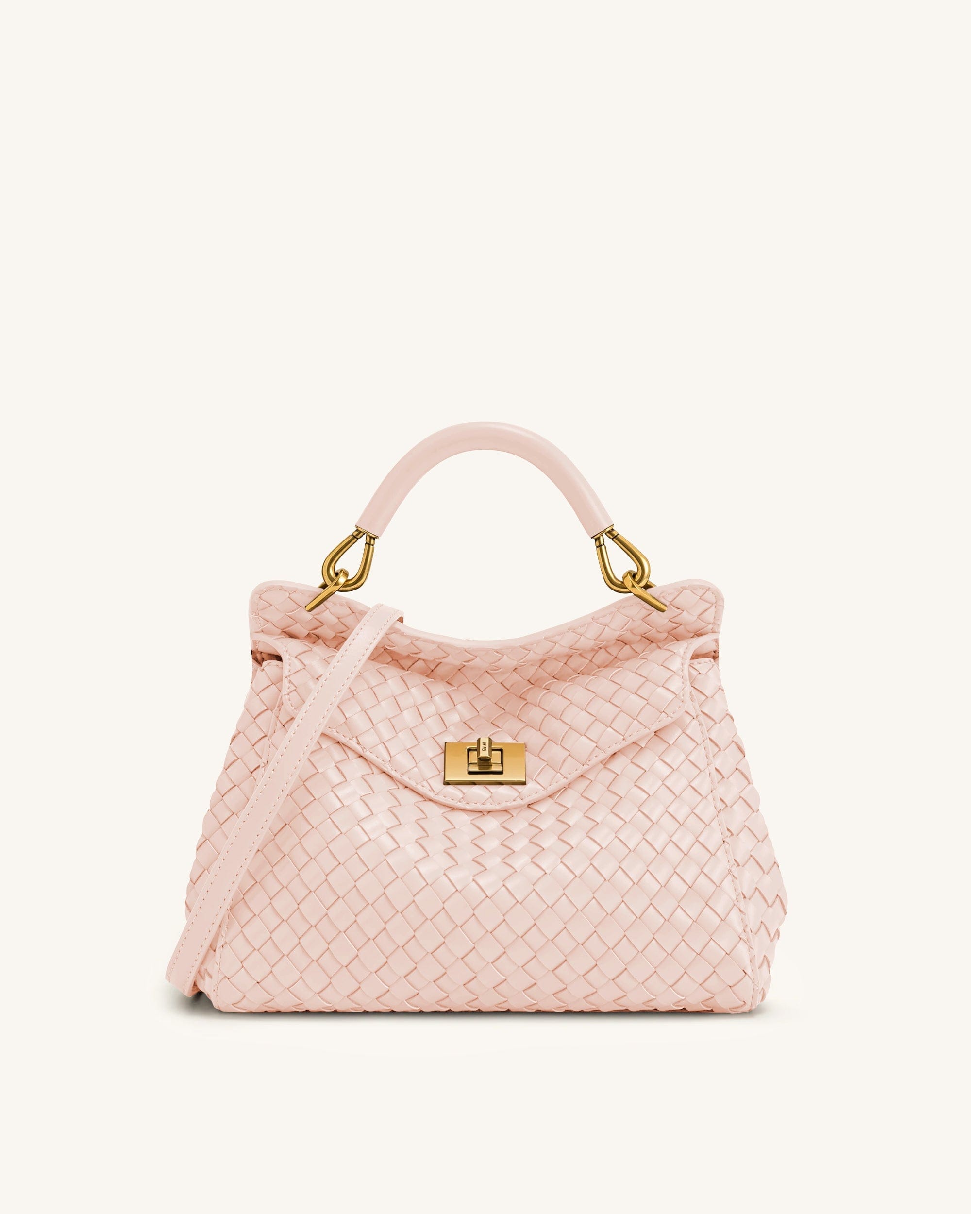 Jw Pei Lucia Classic Woven Top Handle Bag Pink