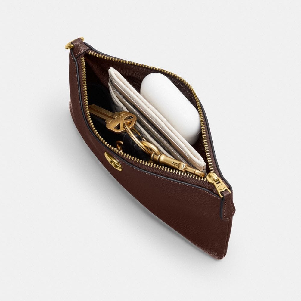 Coach Essential Small Wristlet Brass Maple