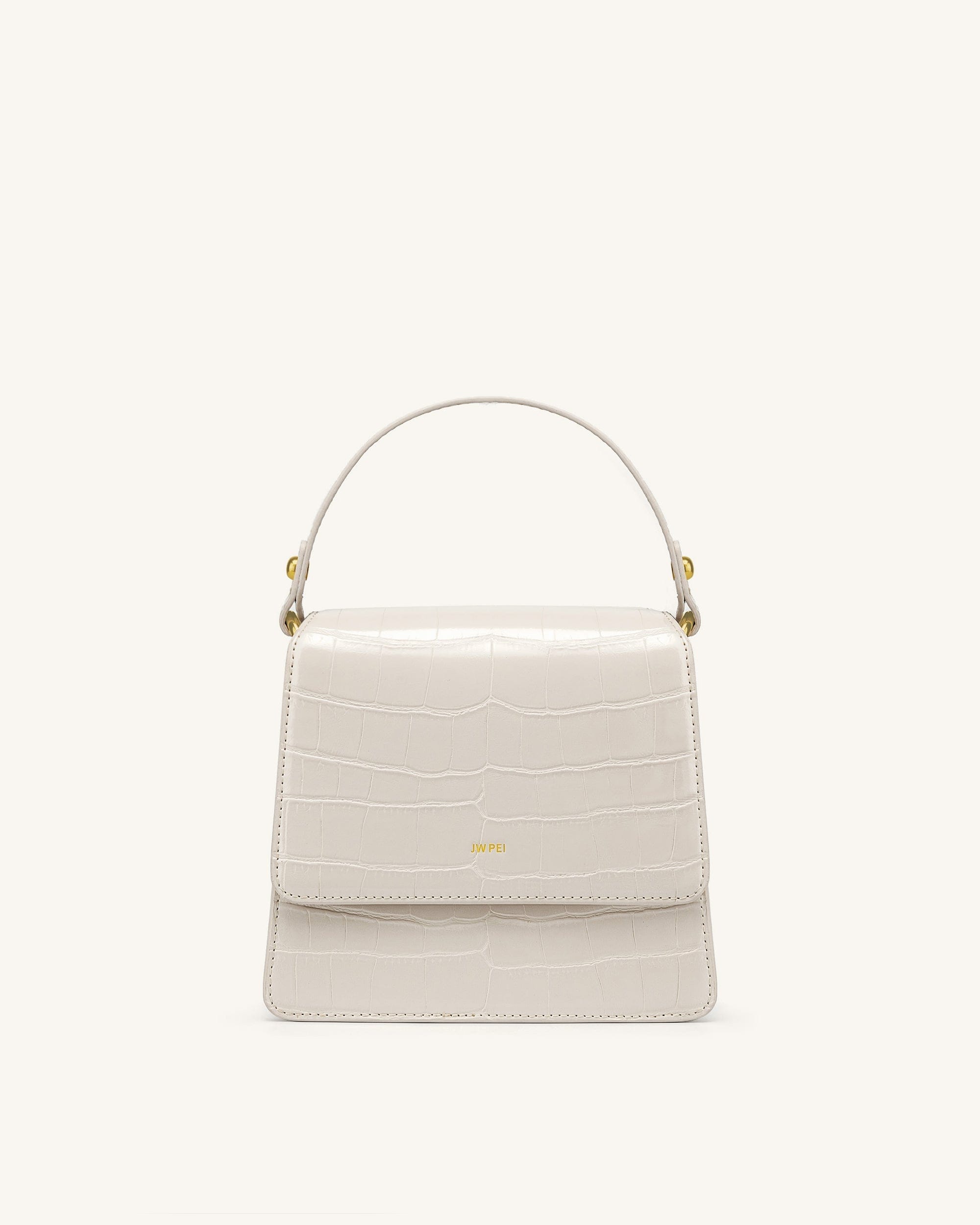 Jw Pei Fae Top Handle Crossbody Ivory Croc