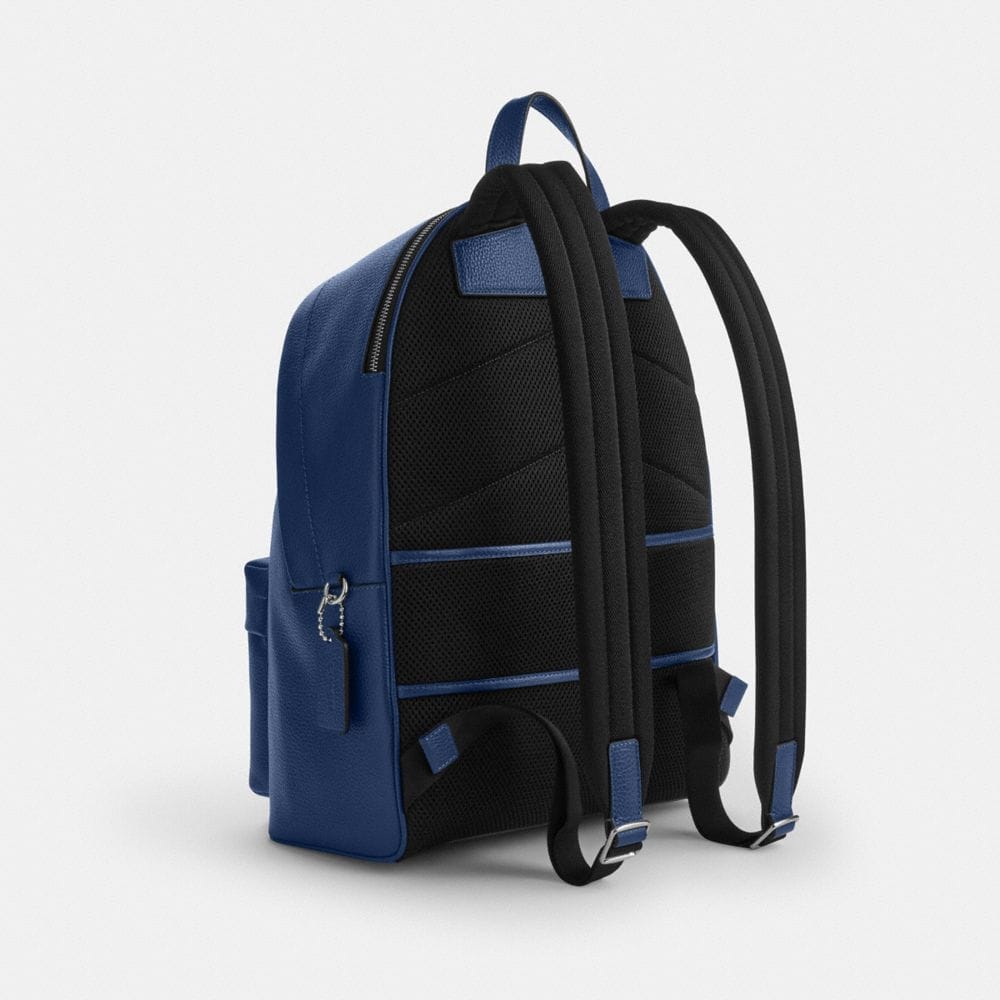 Coach Taylor Backpack Silver Deep Blue