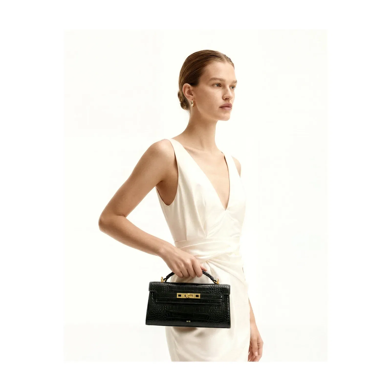 Jw Pei Noor Top Handle Bag Black Croc