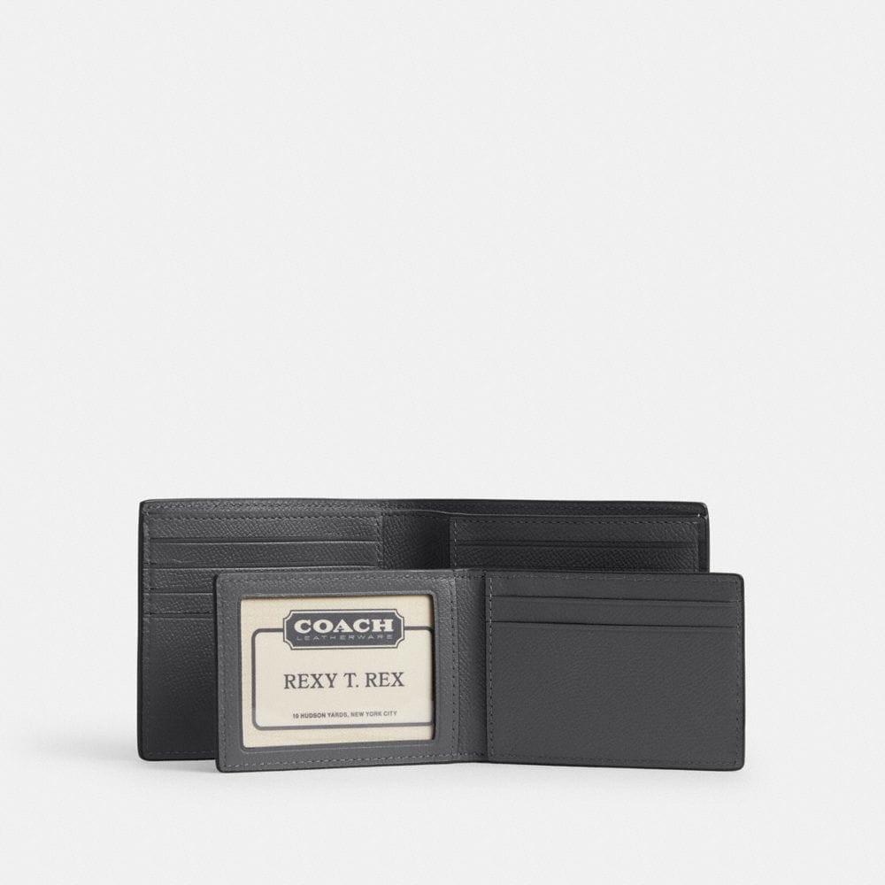 Coach 3 In 1 Wallet In Signature Canvas Grey Signature