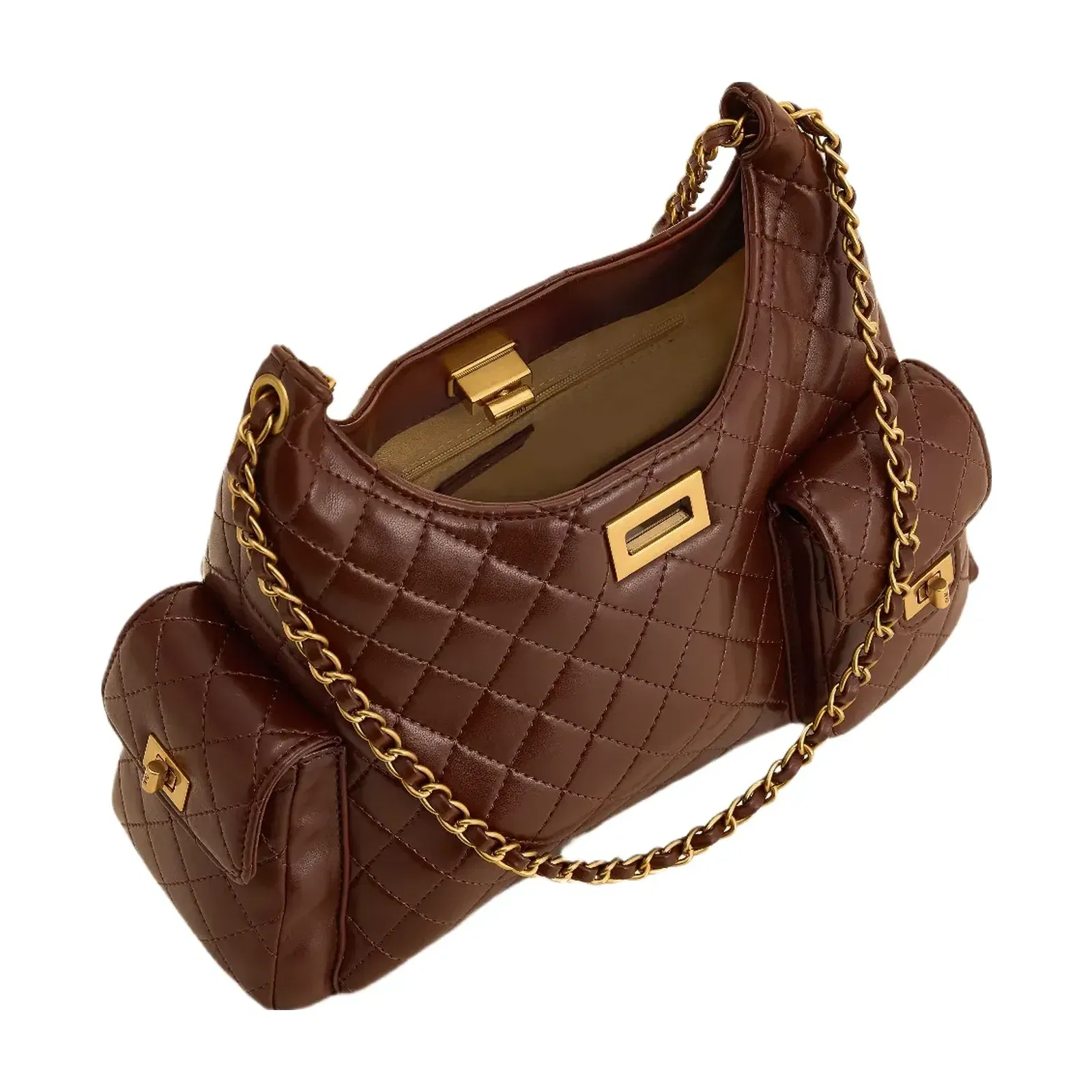 Jw Pei Vivian Quilted Chain Shoulder Bag Brown