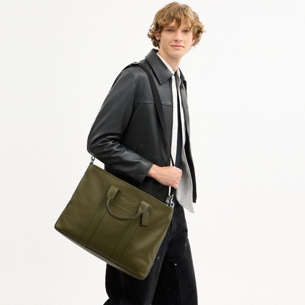 Coach Grayson Tote Bag Silver Olive