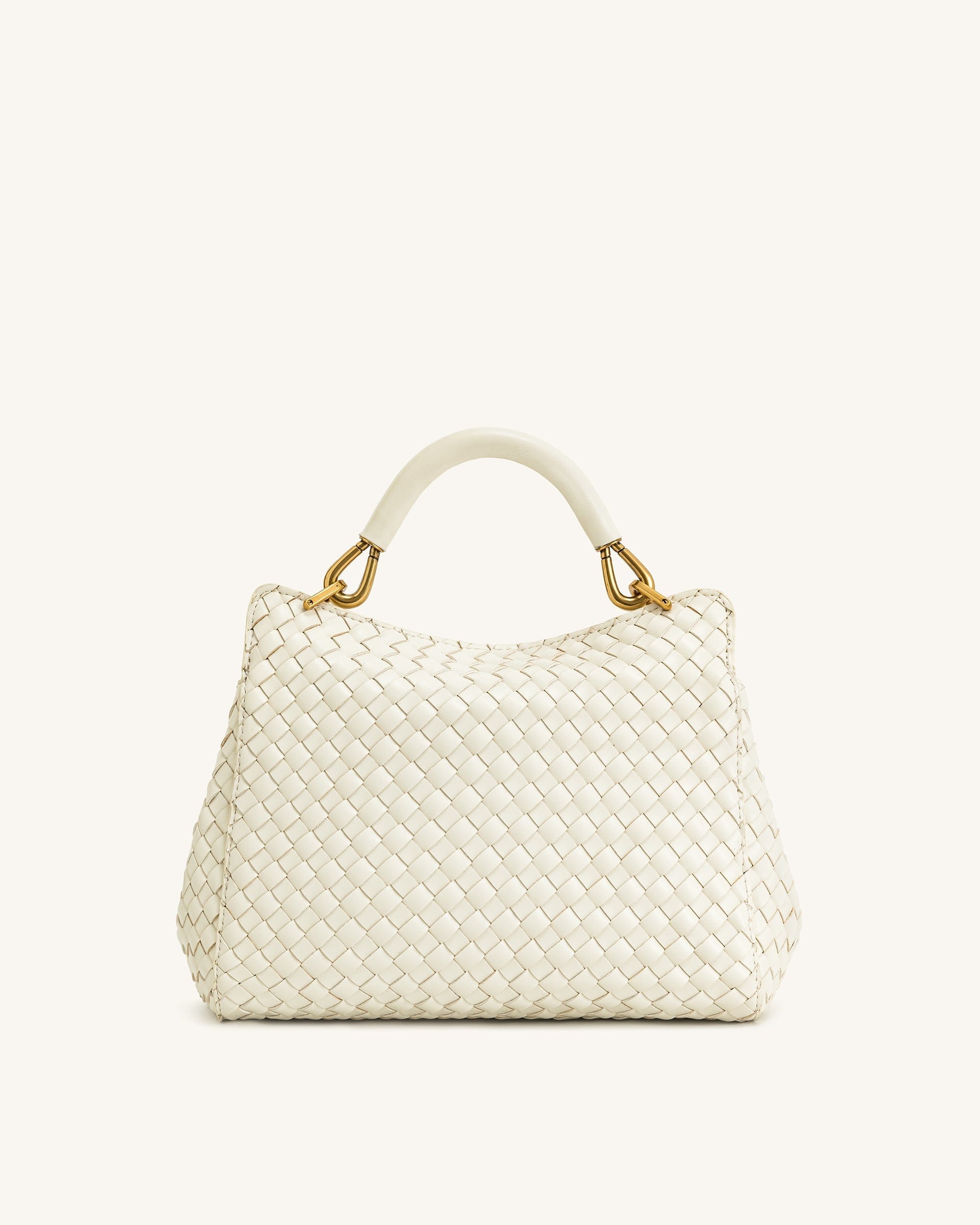 Jw Pei Lucia Classic Top Handle Woven Bag White