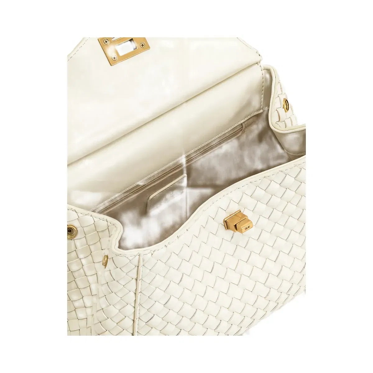 Jw Pei Lucia Classic Top Handle Woven Bag White