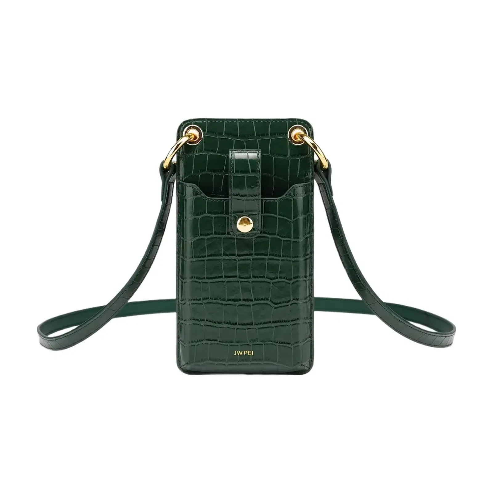 Jw Pei Quinn Phone Bag Dark Green Croc