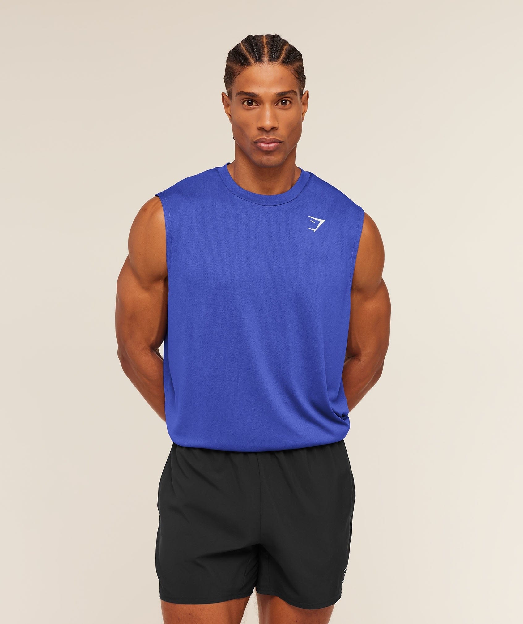 Gymshark Arrival Oversized Tank Force Blue