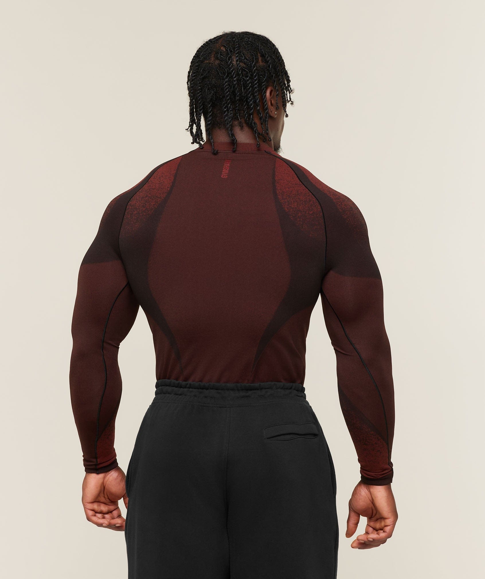 Gymshark Shadow Seamless Long Sleeve T-Shirt Sets Red