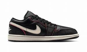 Air Jordan 1 Low “Black Denim” With Racer Pink