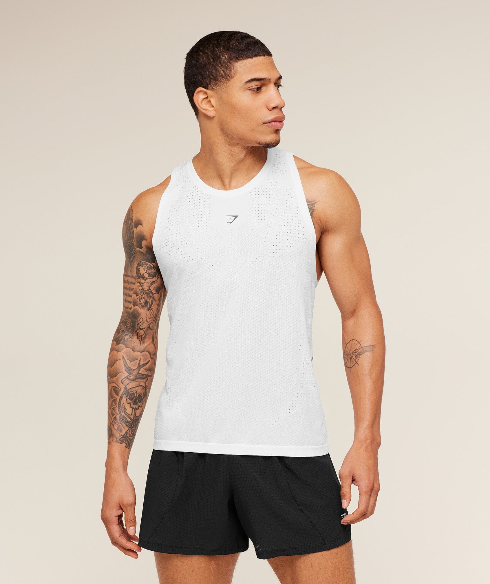 Gymshark Seamless Running Tank GS White