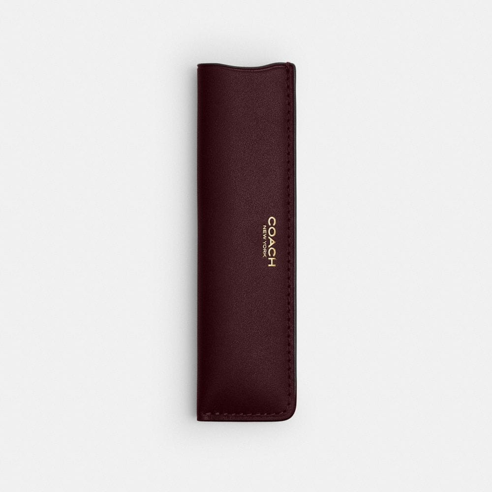 Coach Comb With Sleeve Brass Merlot