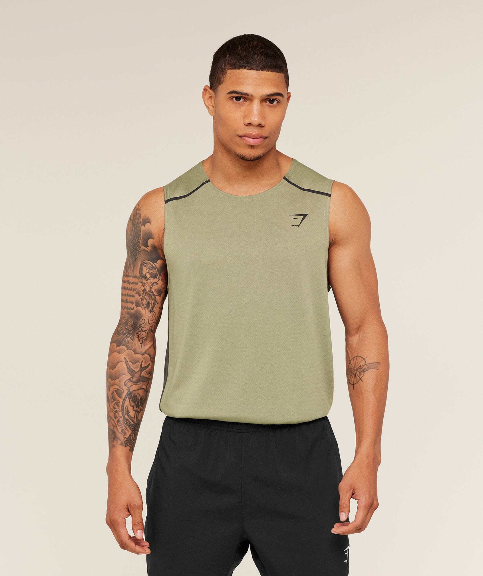 Gymshark Arrival Contrast Tank Grounded Green