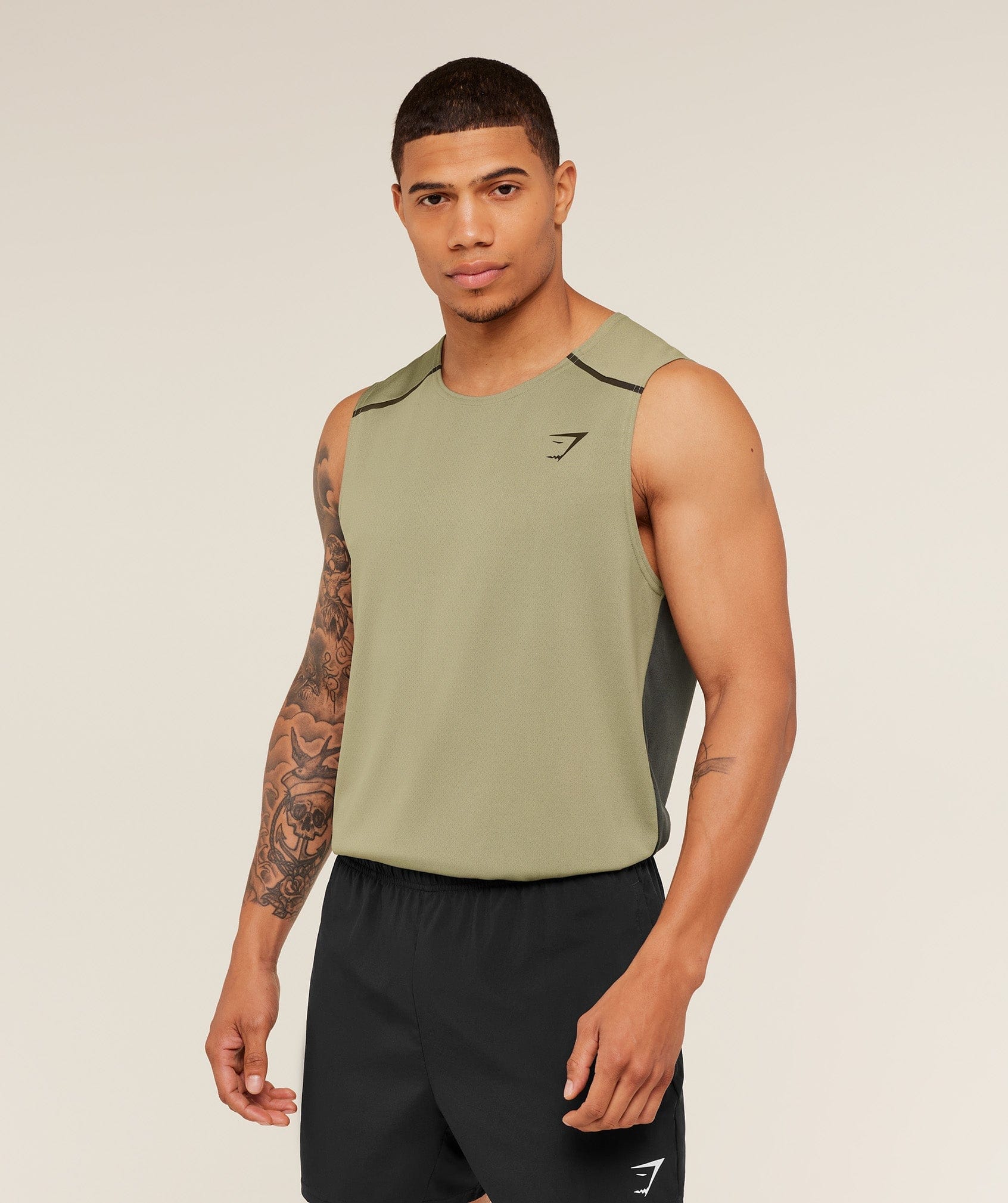 Gymshark Arrival Contrast Tank Grounded Green