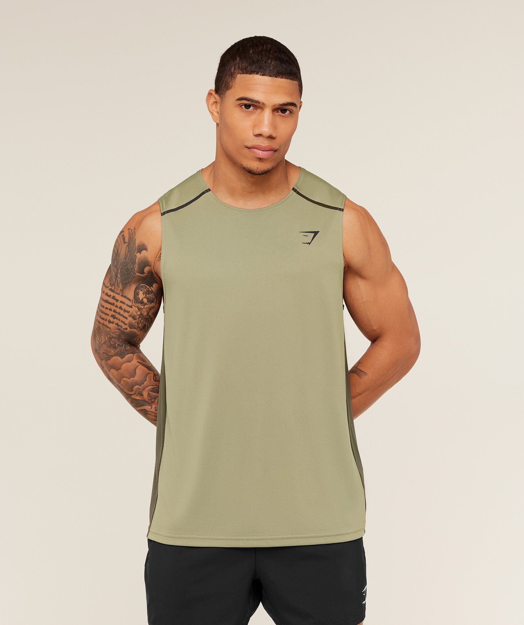 Gymshark Arrival Contrast Tank Grounded Green
