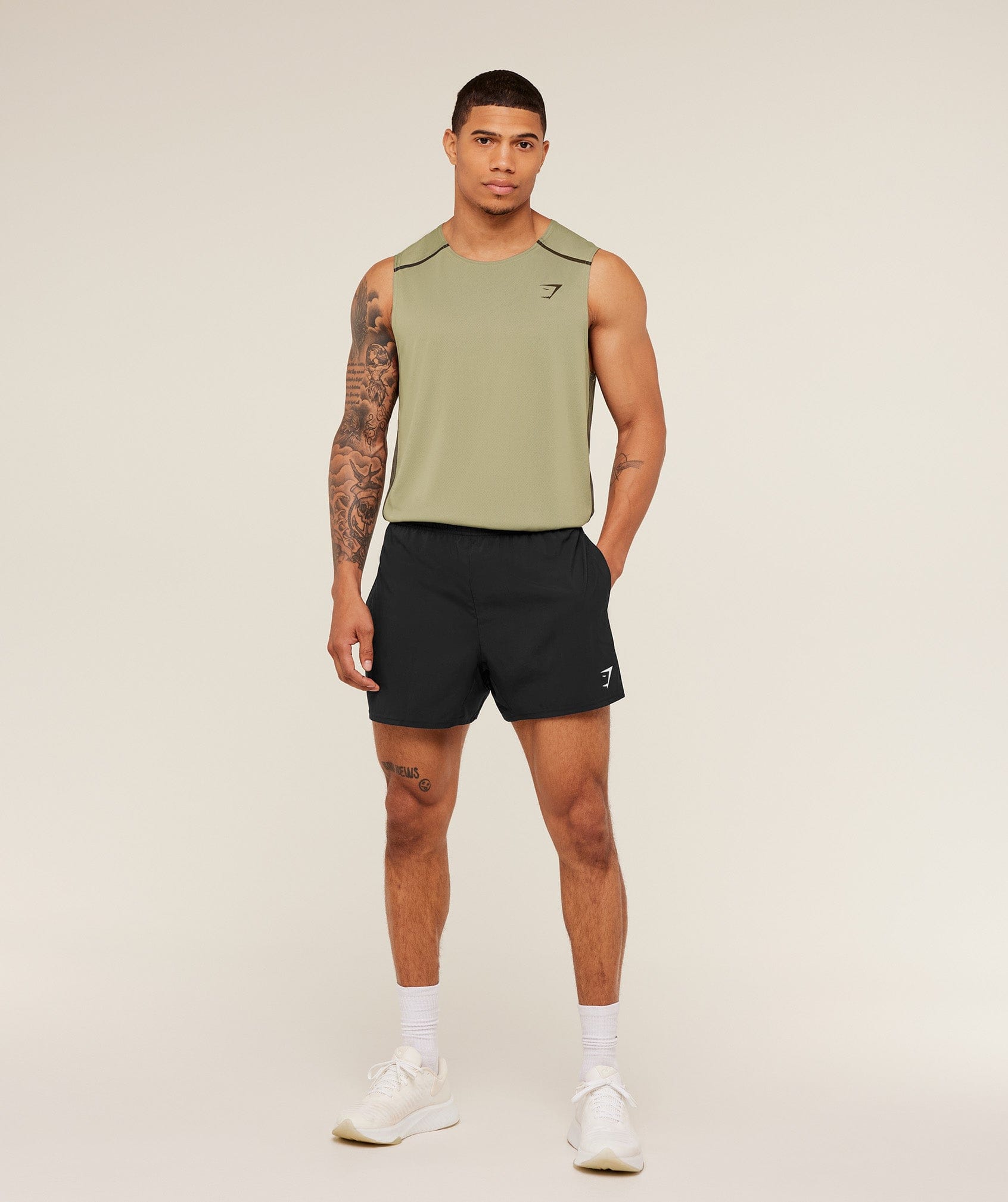 Gymshark Arrival Contrast Tank Grounded Green