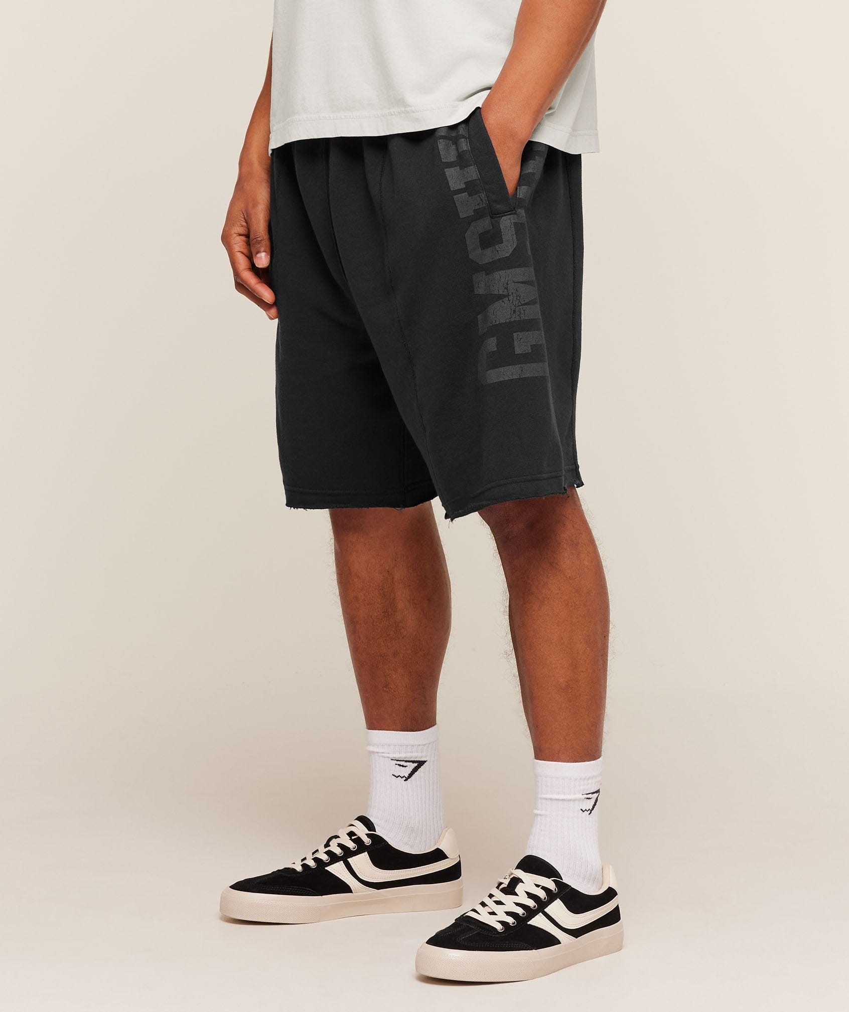 Gymshark Accent Graphic Sweat Shorts Heavy Blue