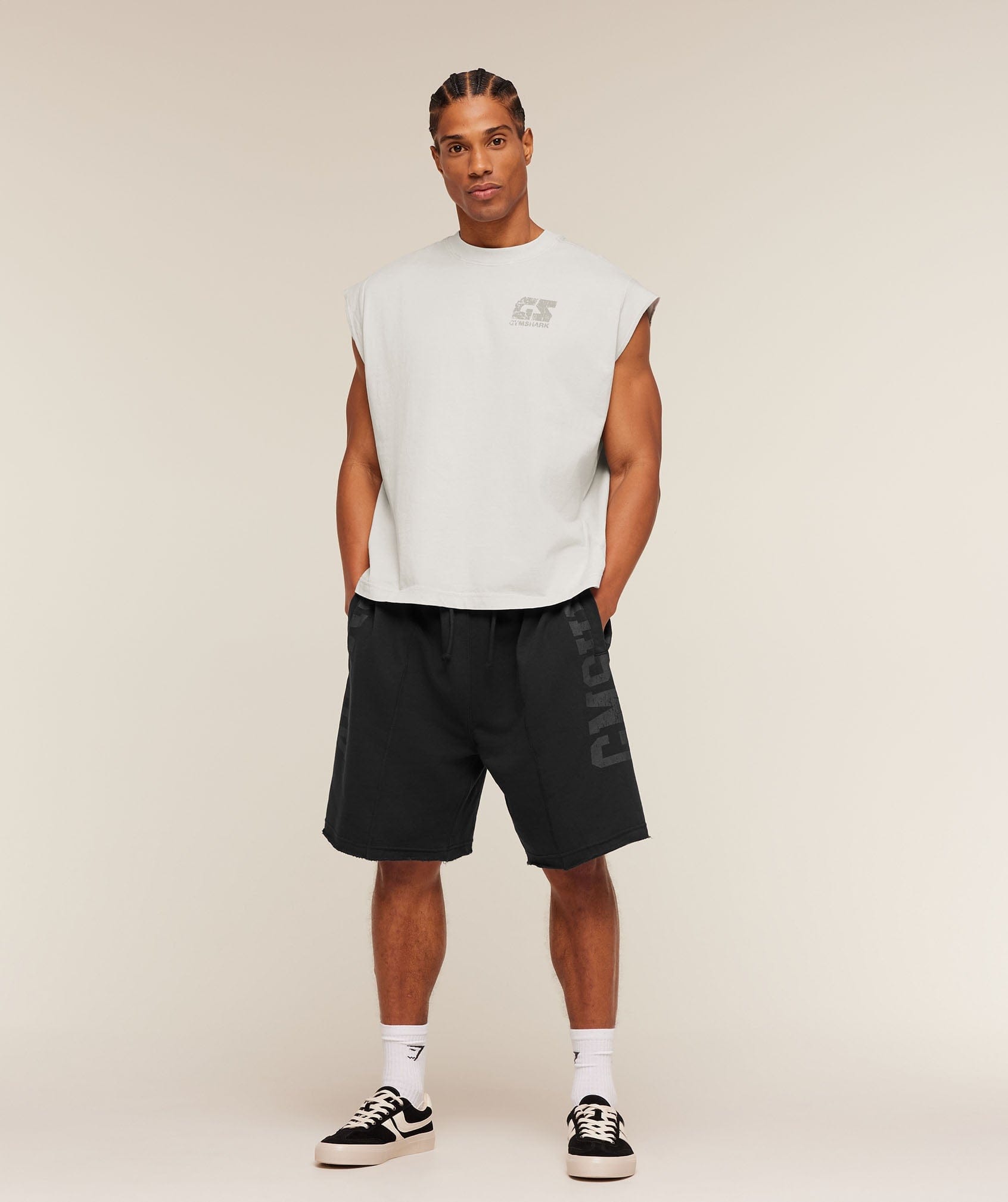 Gymshark Accent Graphic Sweat Shorts Heavy Blue