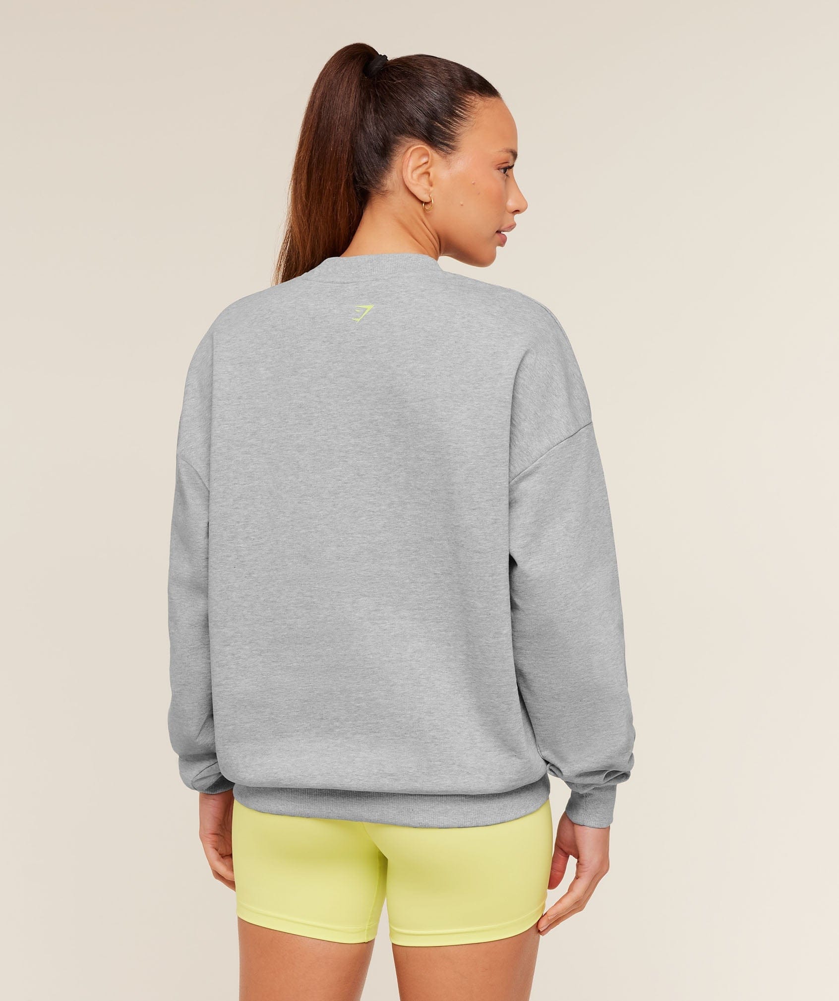 Women's Gymshark Glutey Calls Graphic Sweatshirt Light Grey Core Marl