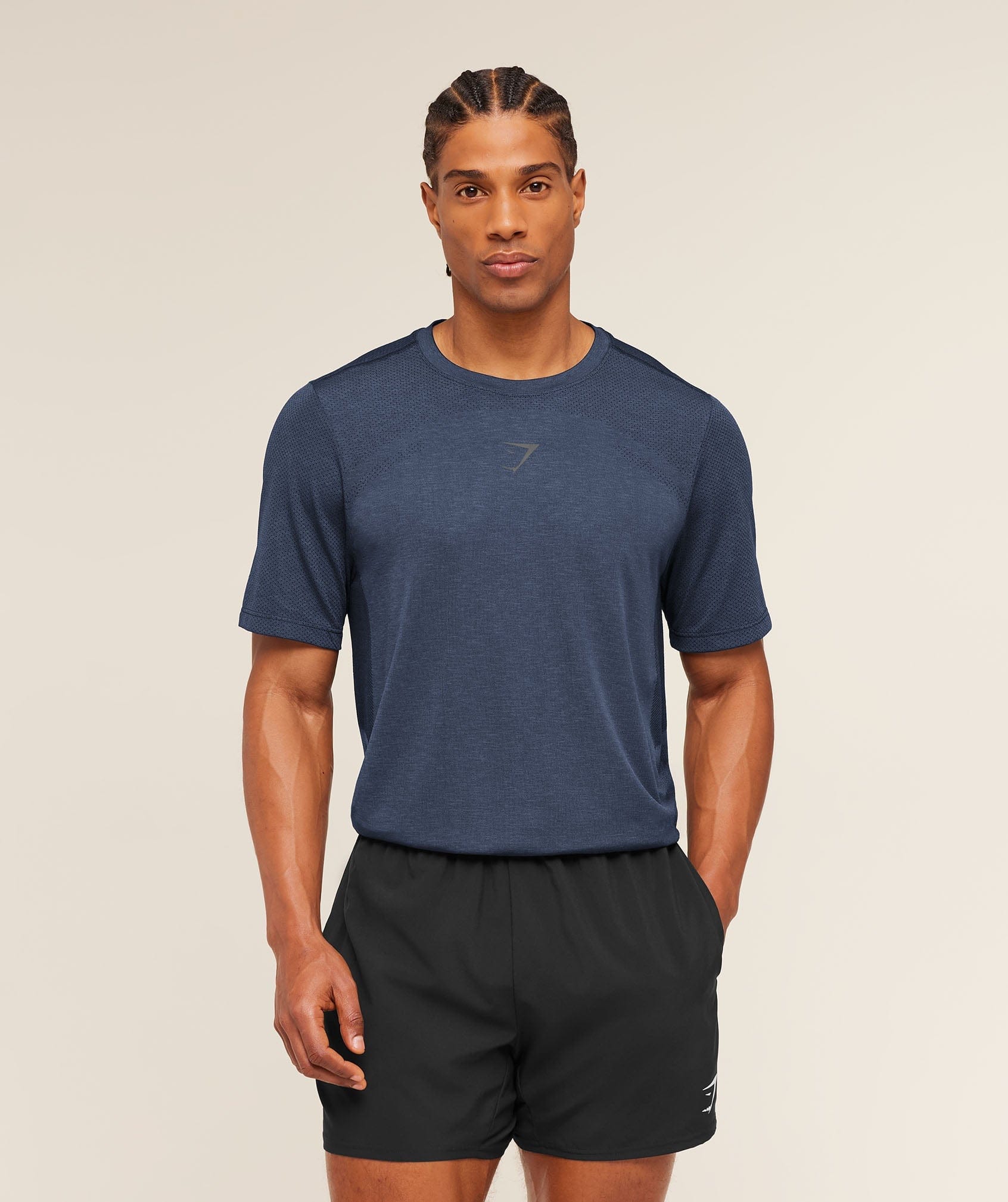 Gymshark Lightweight Seamless T-Shirt Heavy Blue