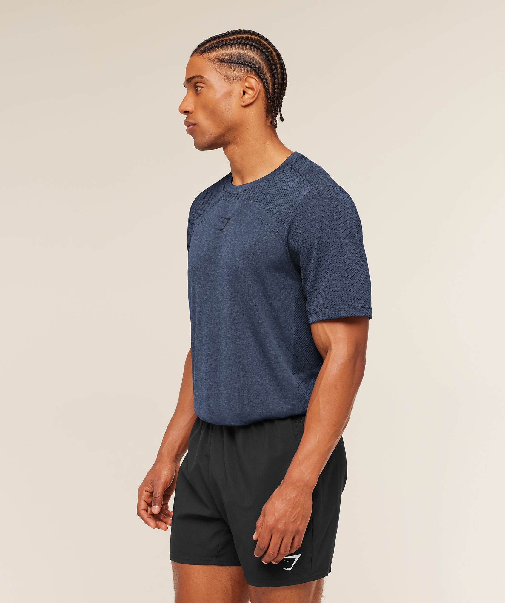 Gymshark Lightweight Seamless T-Shirt Heavy Blue