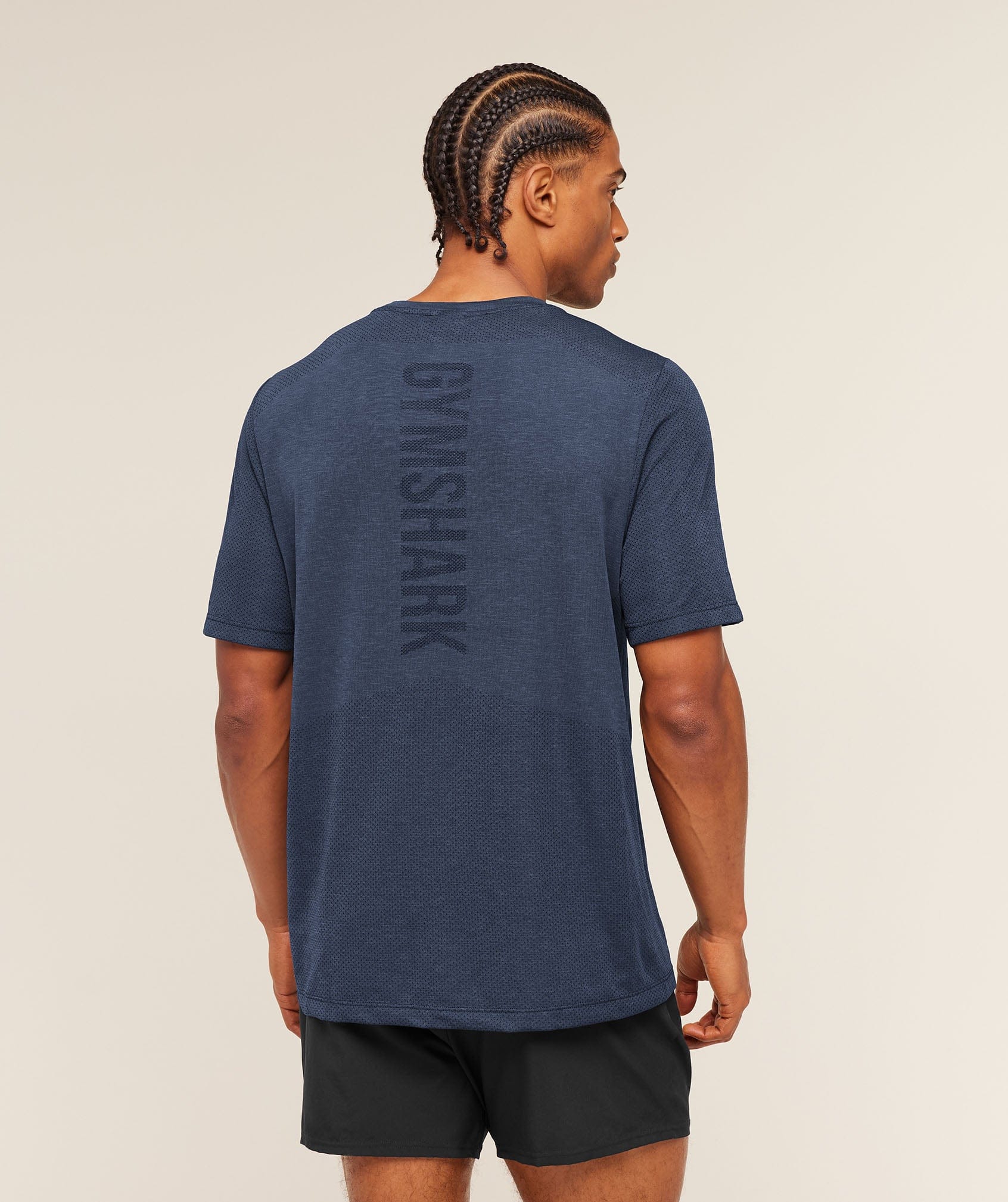 Gymshark Lightweight Seamless T-Shirt Heavy Blue