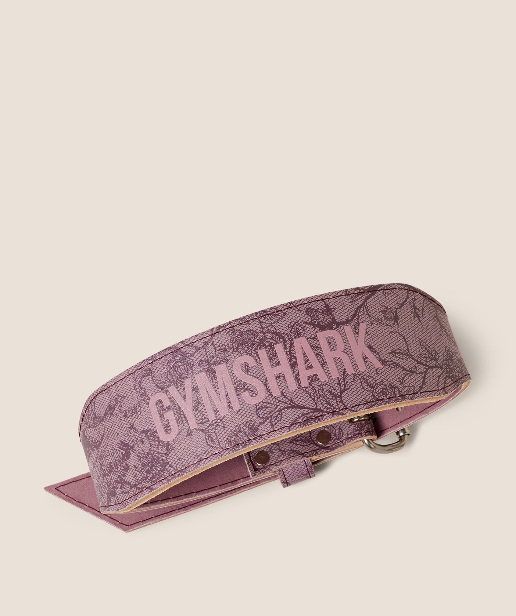 Gymshark Lace Graphic Tapered Lifting Belt Impact Burgundy