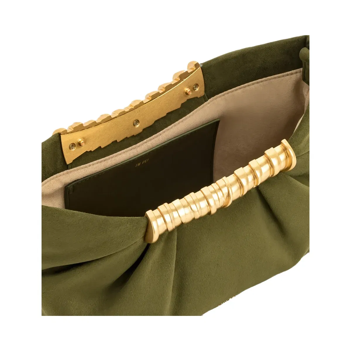 Jw Pei Leia Pleated Clutch Dark Olive