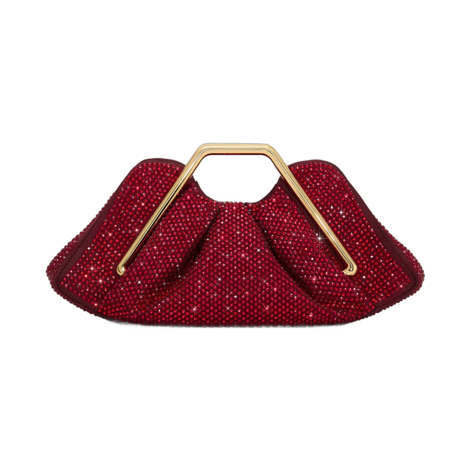 Jw Pei Lila Artificial Crystal Metal Frame Clutch Red