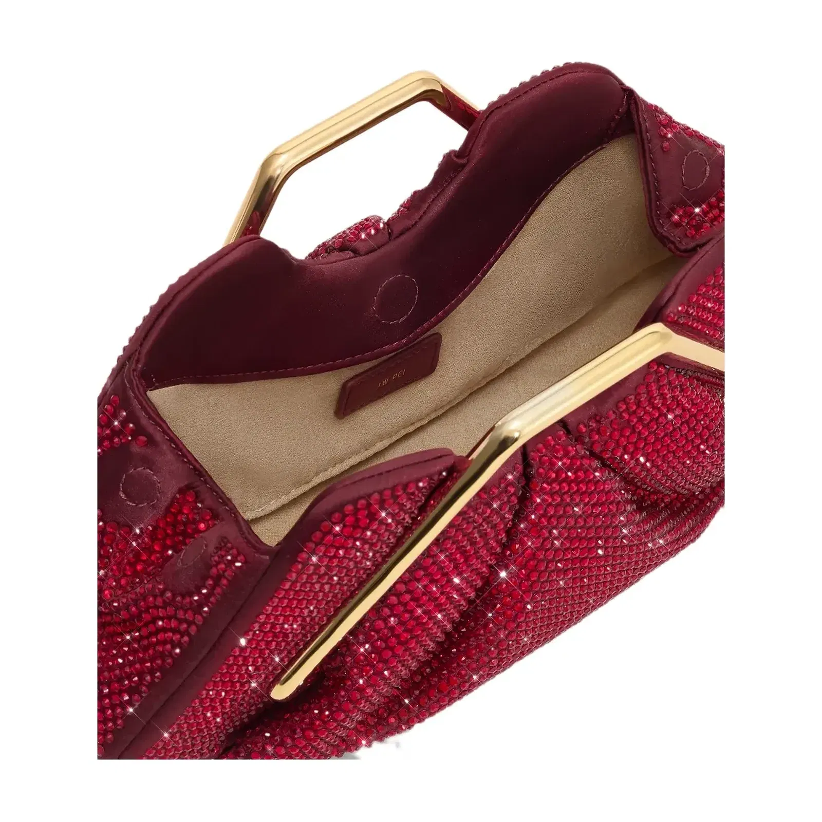 Jw Pei Lila Artificial Crystal Metal Frame Clutch Red