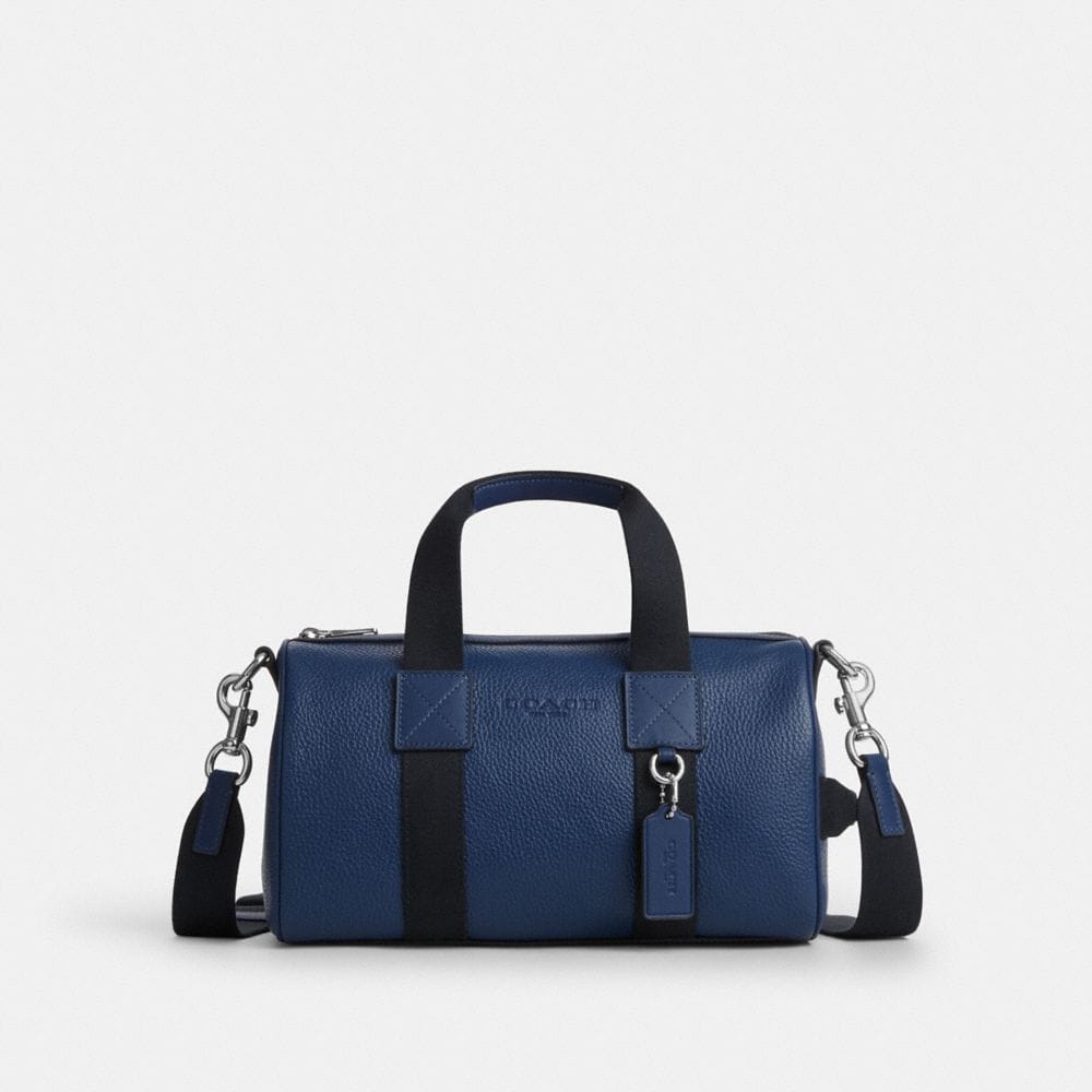 Coach Explorer Duffle Bag 28 Silver Deep Blue