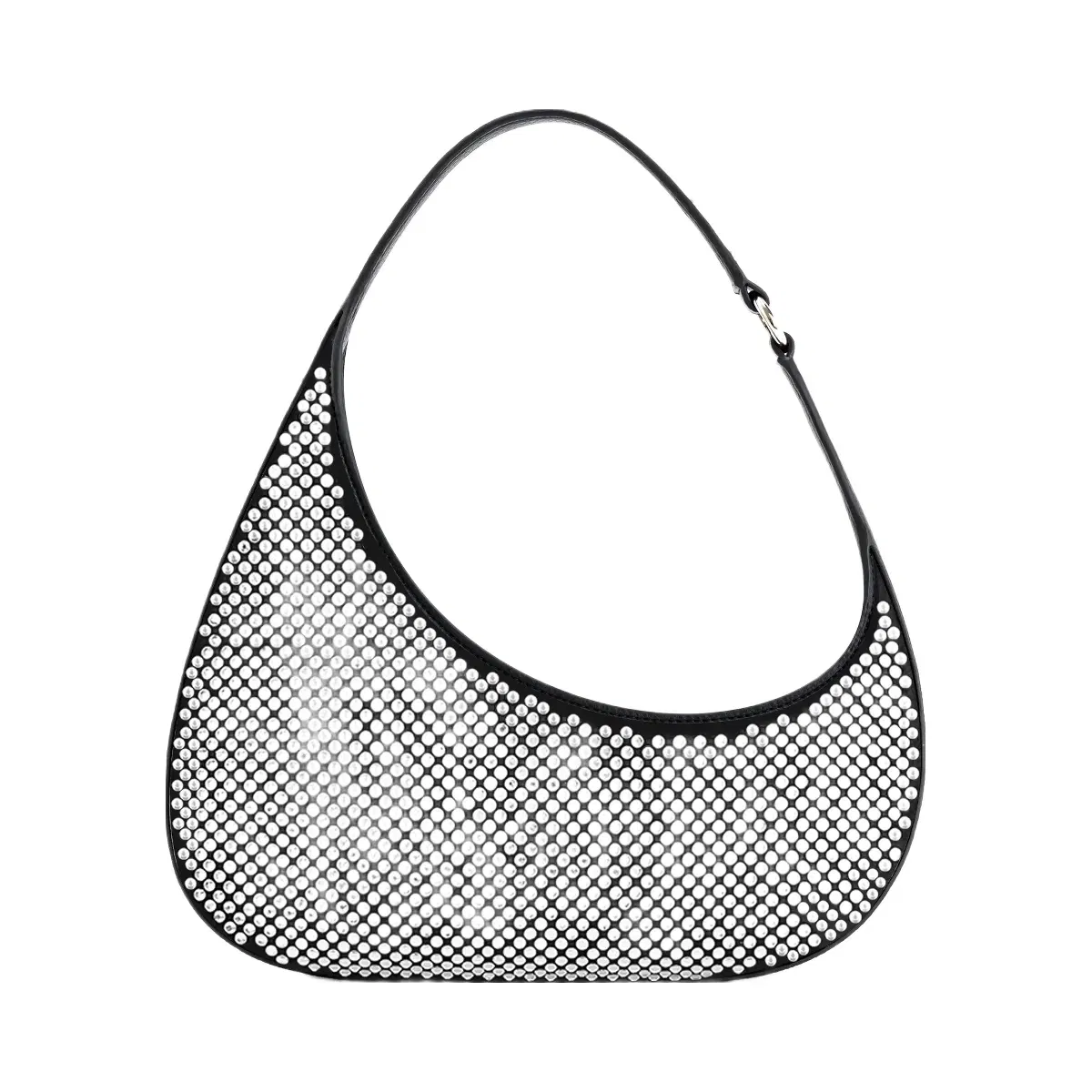 Jw Pei Harlee Artificial Crystal Shoulder Bag Black