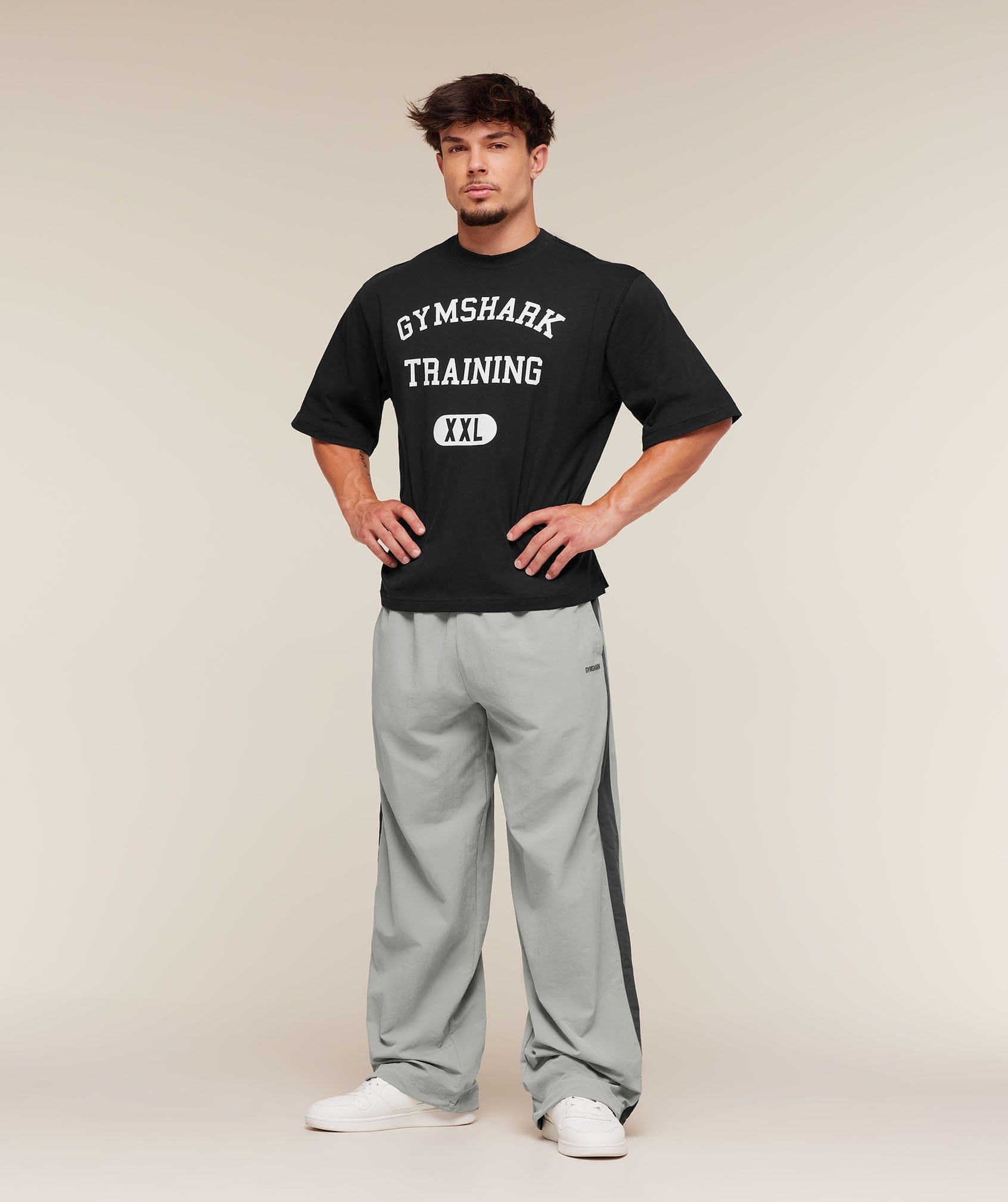 Gymshark Gymshark Training Graphic T-Shirt Light Grey Core Marl