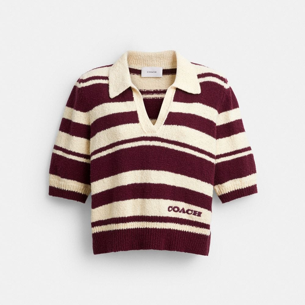 Striped Knit Polo