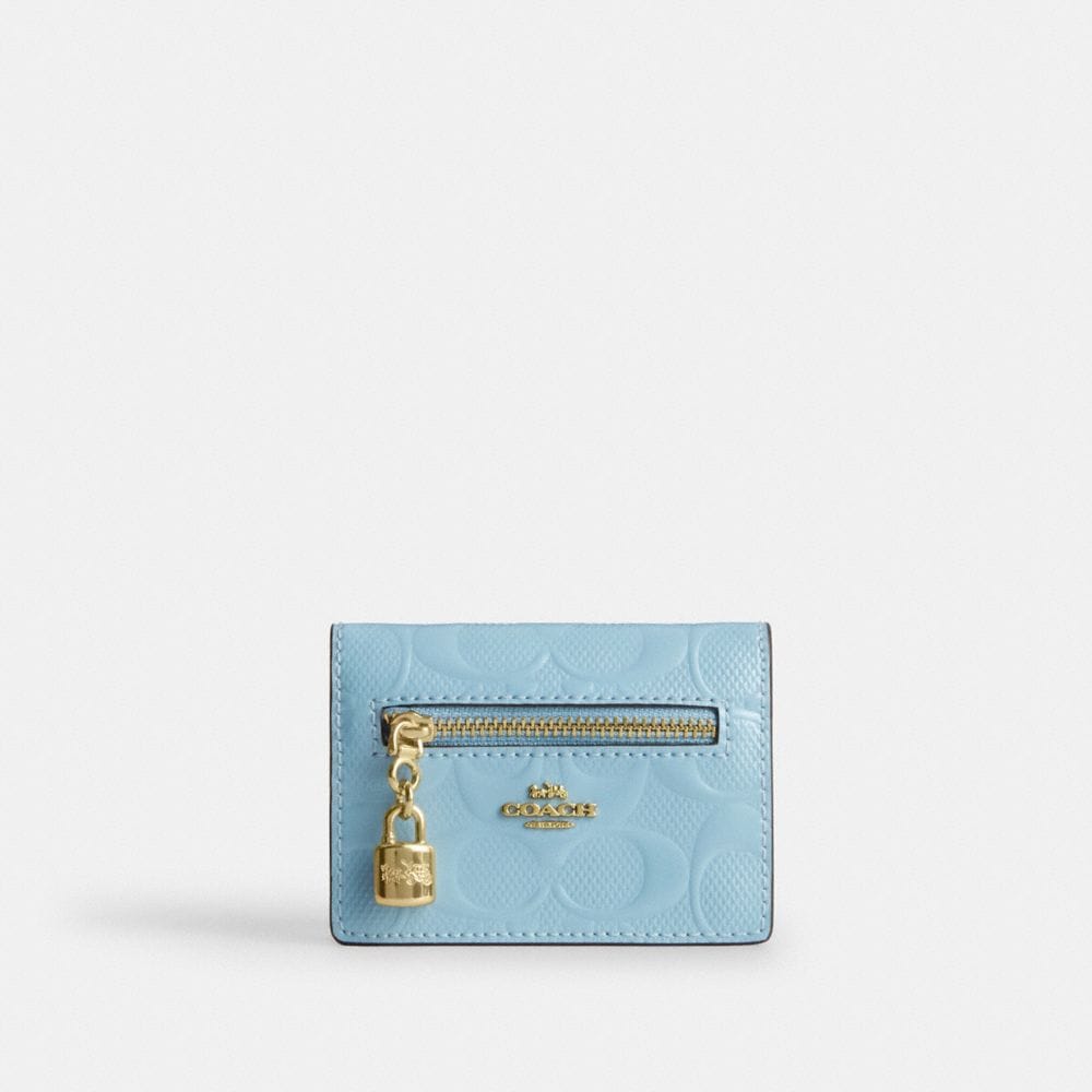 Card Case With Charm In Signature Leather