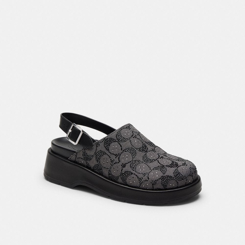 Sculpted C Platform Clog In Crystal Signature Jacquard