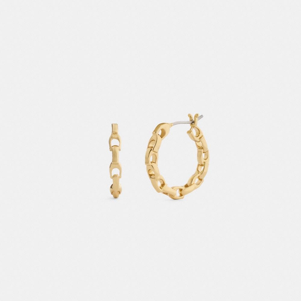 Linked C Small Hoop Earrings