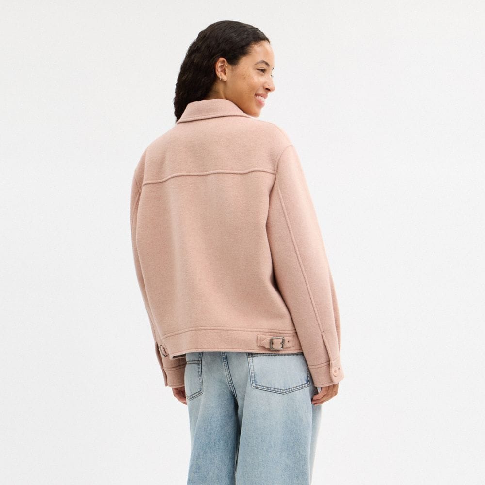 Zip Front Wool Jacket