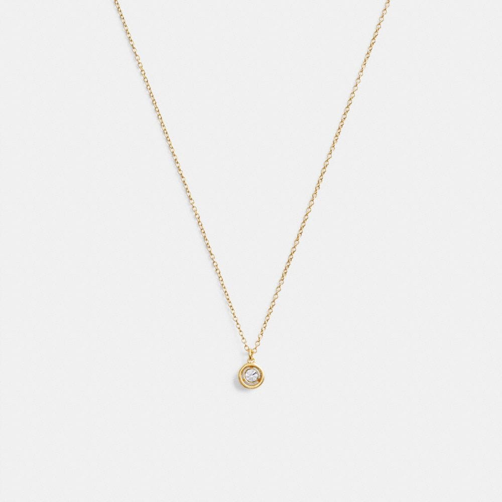Halo Round Pendant Necklace