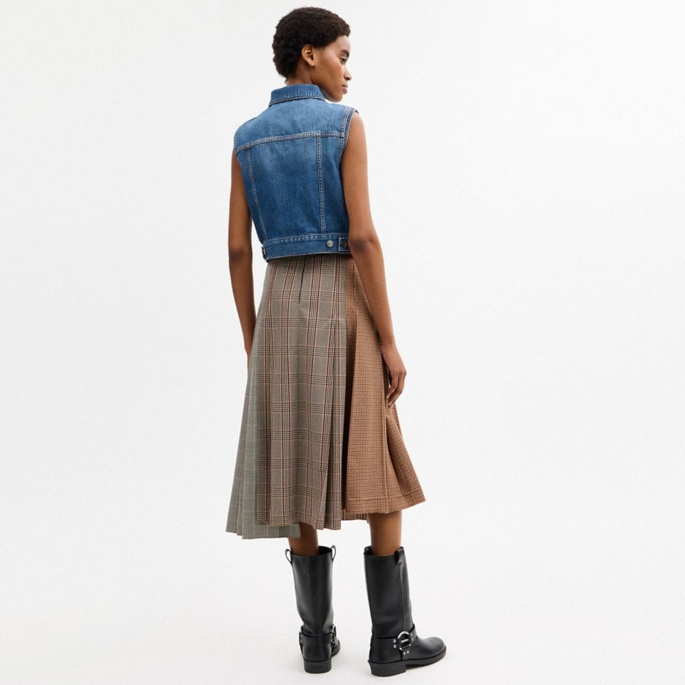 Shrunken Denim Workwear Vest